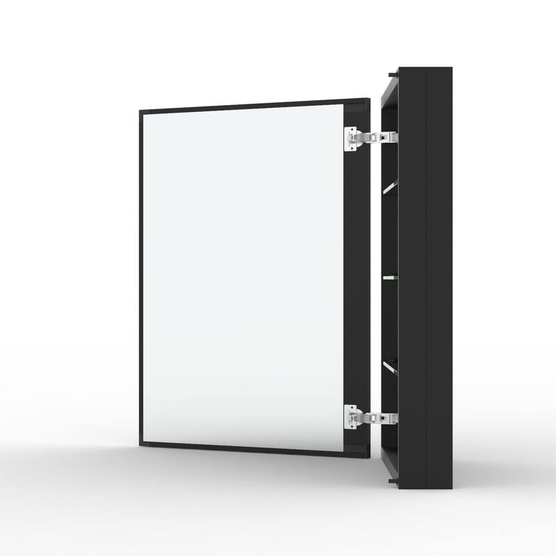 23" x 30" Rectangular Aluminum Surface Mount Medicine Cabinet with Mirror and Shelves - 23" x 30"