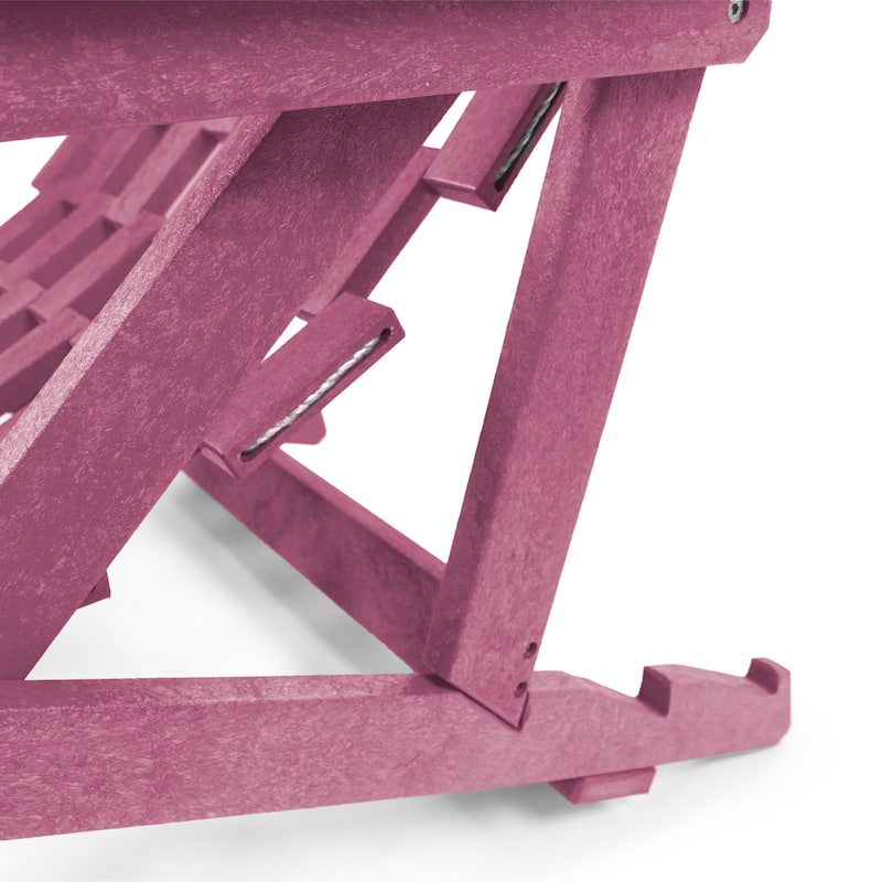 Aspen Fully Assembled All-Weather HDPE Outdoor Folding Lounge Chair with Removable Cushion