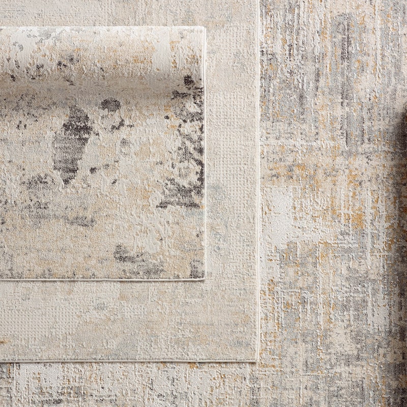 Rione Abstract Gray/Cream Rug
