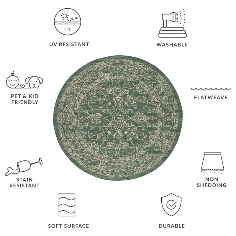 SAFAVIEH Courtyard Samuela Indoor/ Outdoor Waterproof Backyard Patio Rug