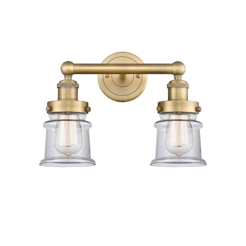 Innovations Lighting 616-2W-11-14 Canton Vanity Canton 2 Light 14" - Brushed Brass / Clear