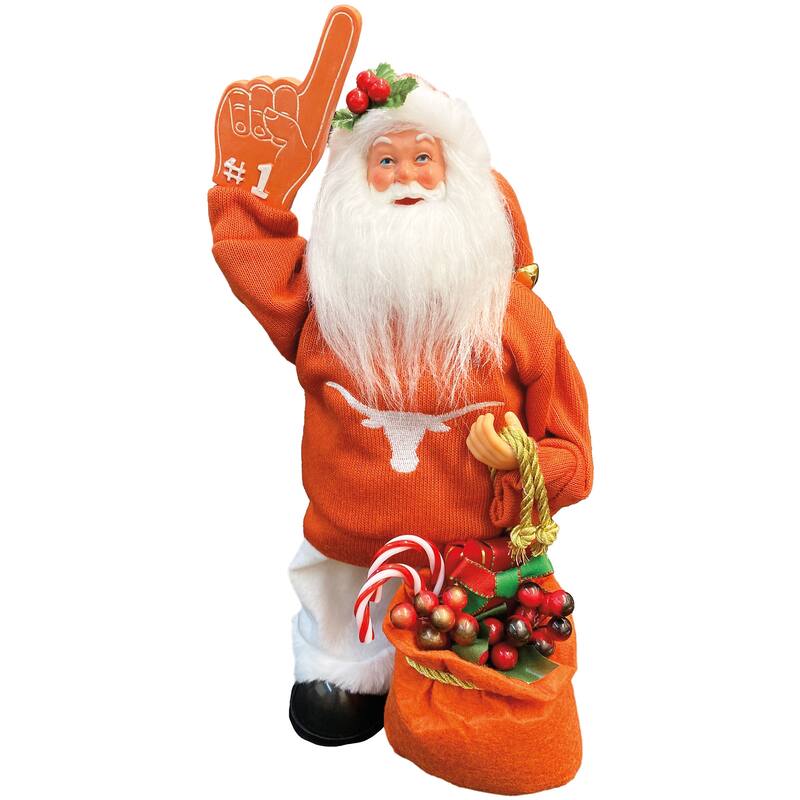 NCAA 12" Texas Animated/Musical Santa