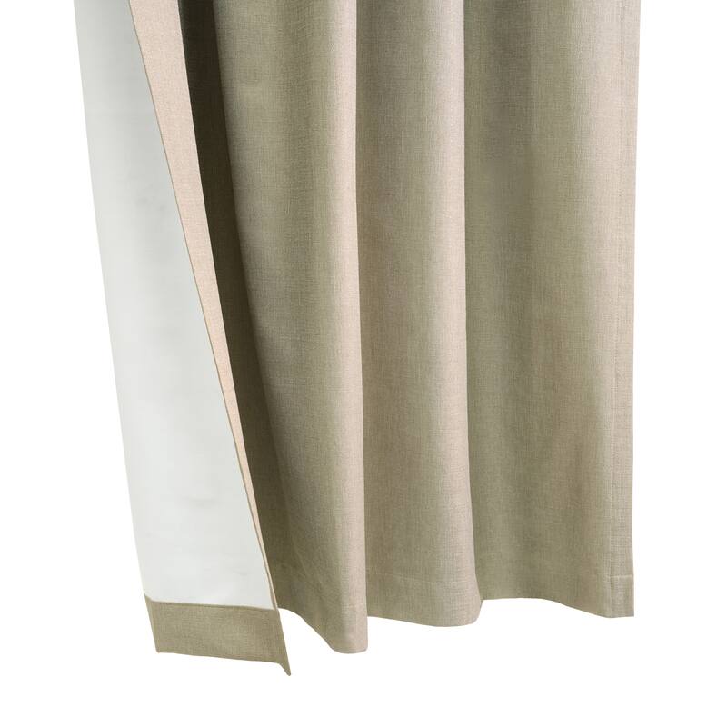 ThermaPlus Baxter Total Blackout Textured Dual Header Curtain Panel