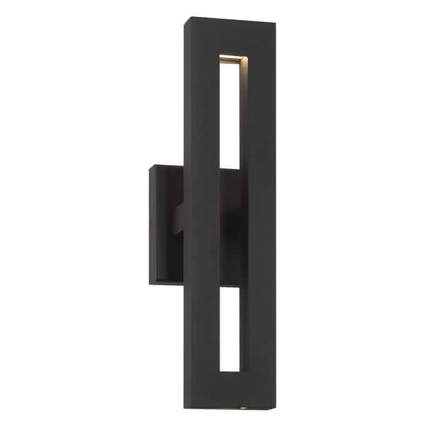 slide 2 of 11, The Great Outdoors 73370-L Paddock 16" Tall LED ADA Outdoor Wall Sand Coal