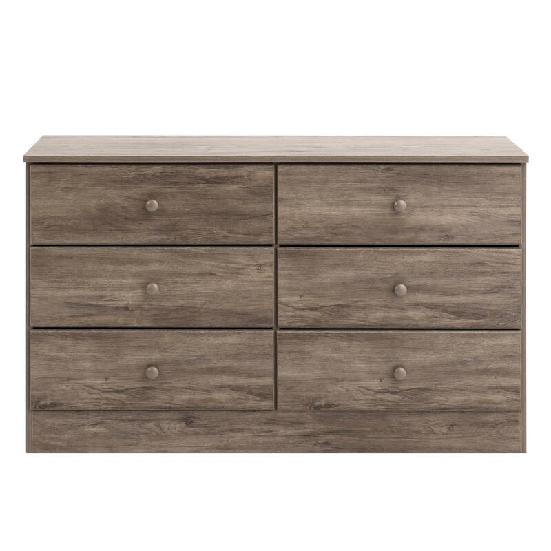 Prepac Astrid 6 Drawer Double Dresser for Bedroom, Wide Chest of Drawers, Bedroom Furniture,Traditional Furniture