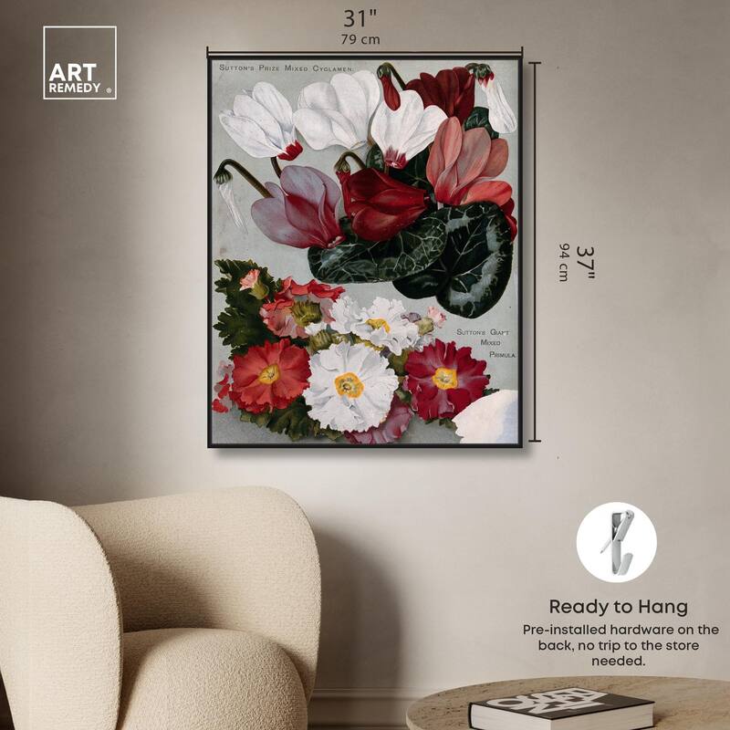 Cyclamens Canvas by Art Remedy