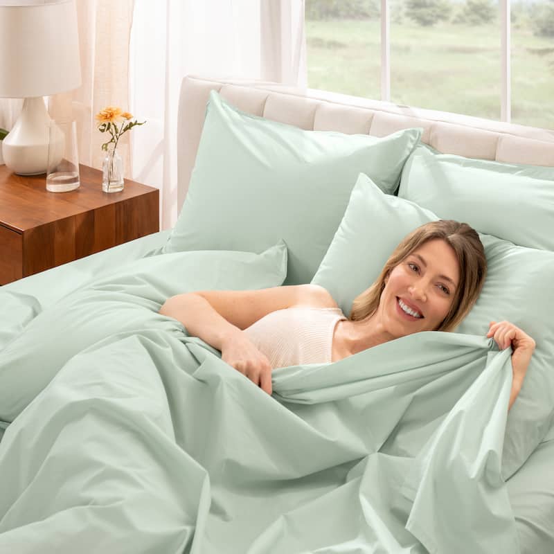 Bare Home Organic Cotton Sheet Set - Crisp Percale Weave