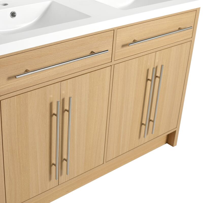 GDFStudio - Ravello Modern Freestanding Bathroom Vanity Cabinet with 4-Soft Closing Doors, Sink NOT INCLUDED - 48"