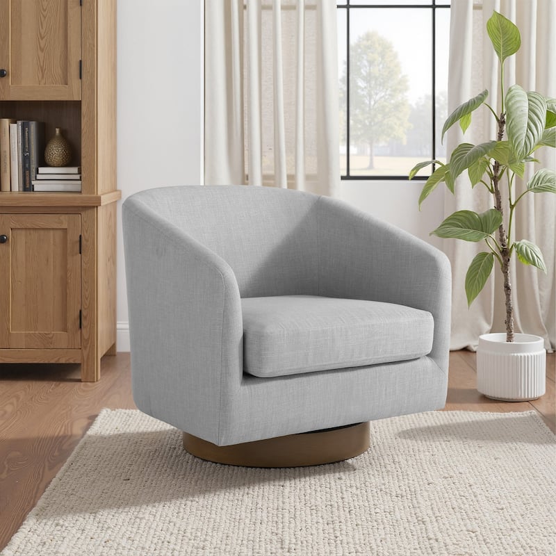 UIXE 31" W Swivel Round Barrel Chair Accent Chairs