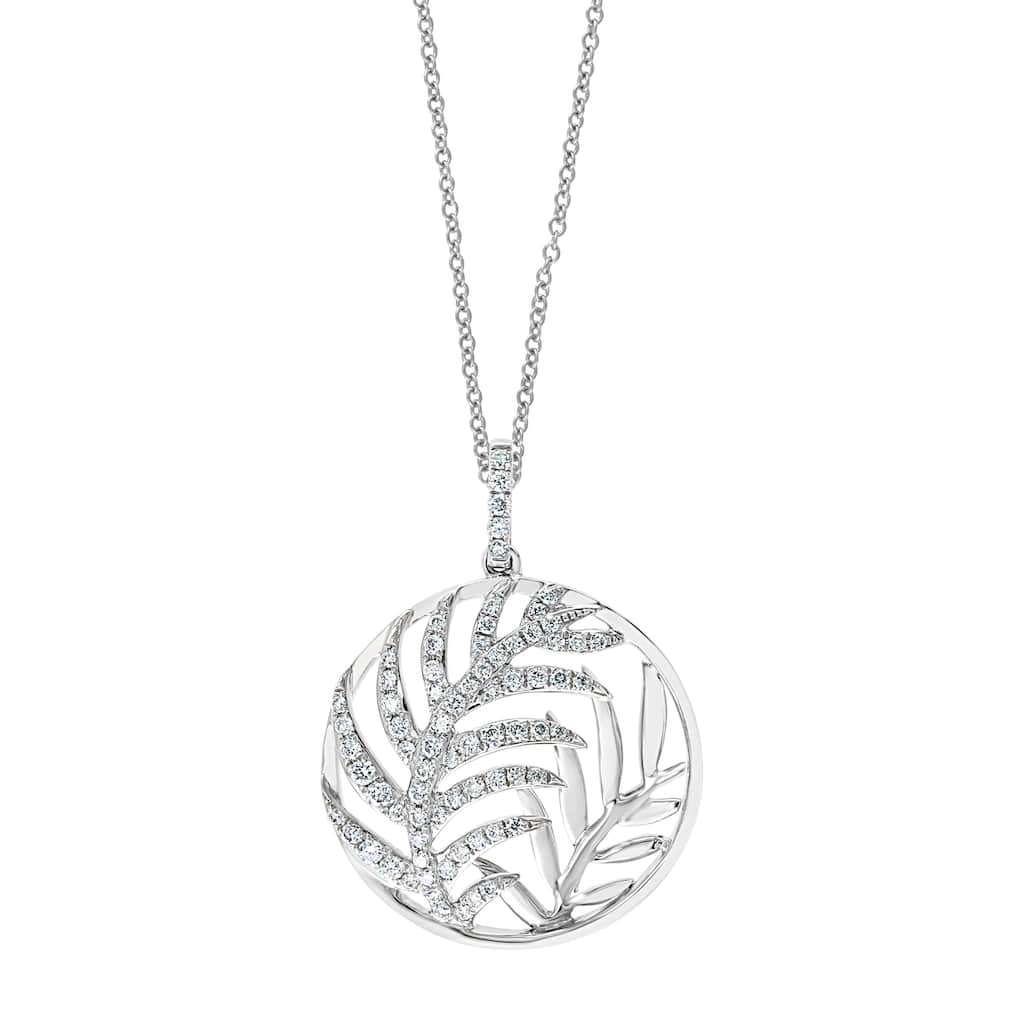 Effy Women's 14K White Gold Diamond Pendant Necklace