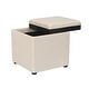 preview thumbnail 14 of 25, Adeco Storage Ottoman With Tray