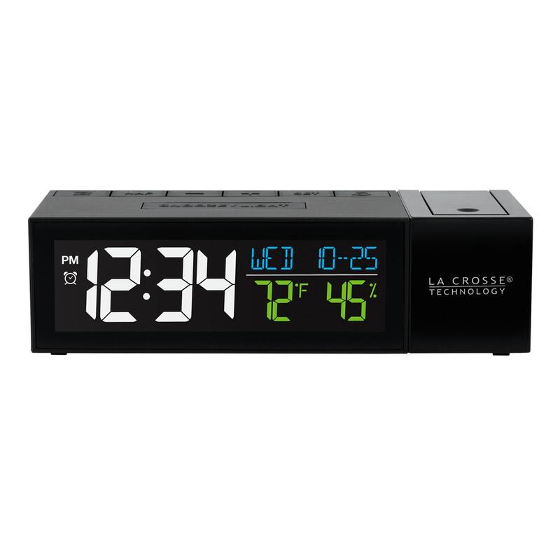 6.5" Black and Red Pop Up Projection Alarm Clock