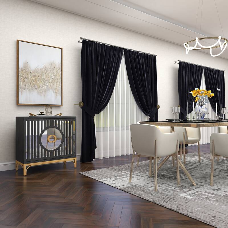 Black Wood Contemporary Cabinet - 32 x 16 x 32