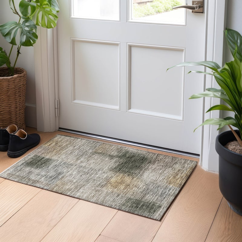 Premium Washable Super Soft Solid Ombre Mayfield Rug - Taupe - 1' 8" x 2' 6" - Rectangle