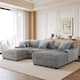 118.4"W Plush Modular Sectional Sofa with Pillows