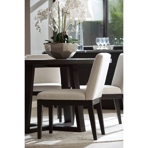 Delacora Hm Ds D233 141 Gunter 19 Wide Wood Framed Polyester Upholstered Dining Chair White Black Overstock