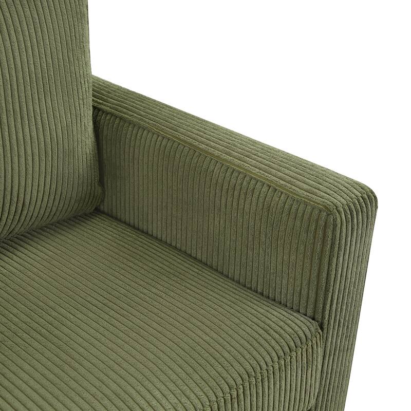 47.2" Twin Size Sleeper Sofa with Foldable Mattress, Side Pocket and 2 USB Ports for Living Room