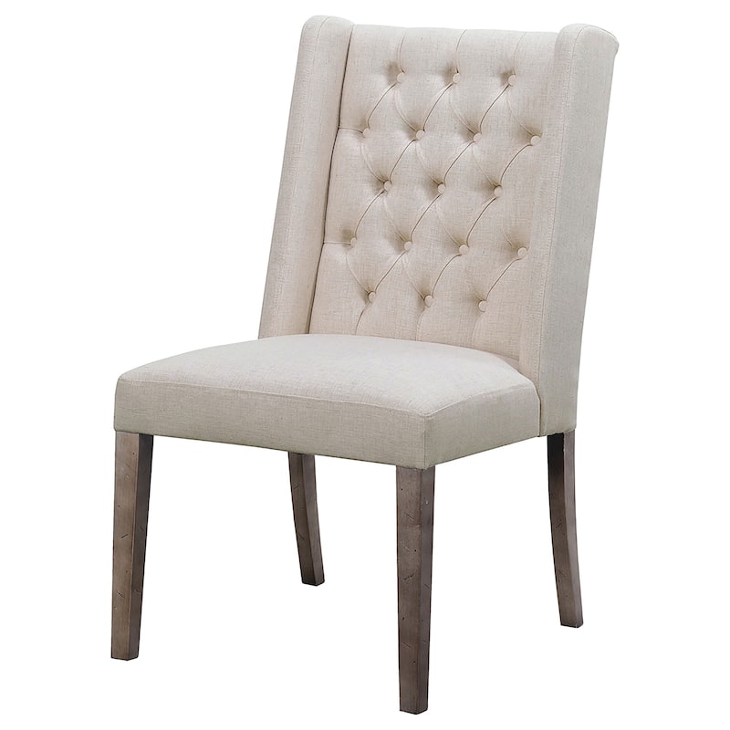 Bexley Beige Fabric Upholstered Dining Side Chair (Set of 2)