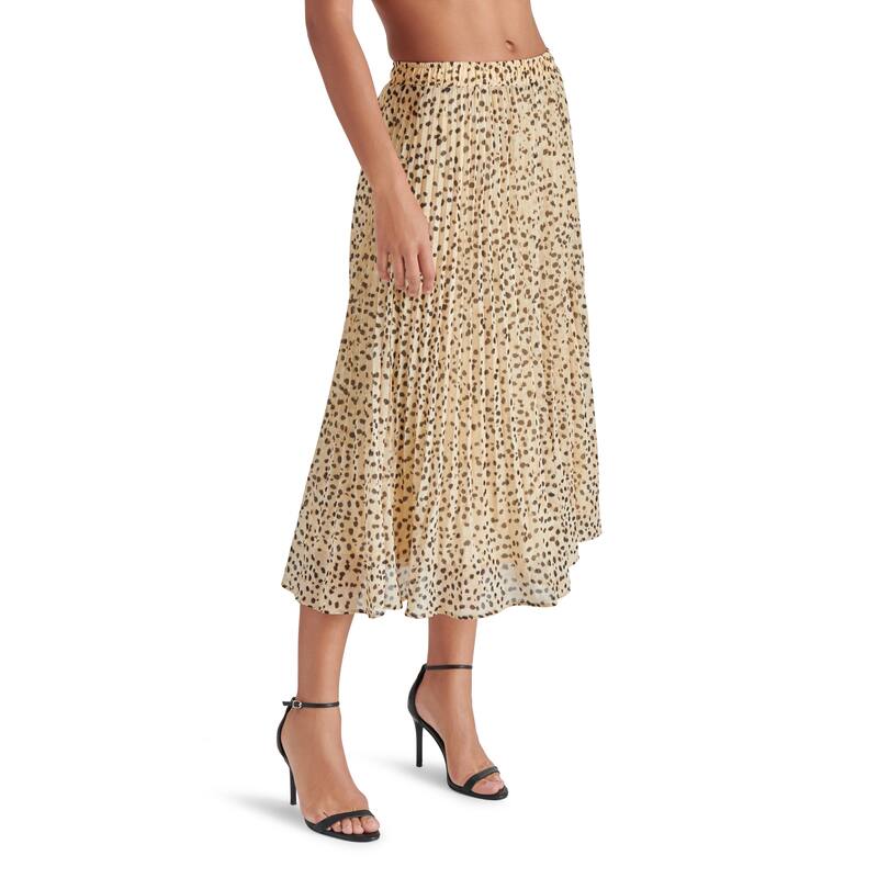 Steve Madden Raina Pleated Printed Maxi Skirt