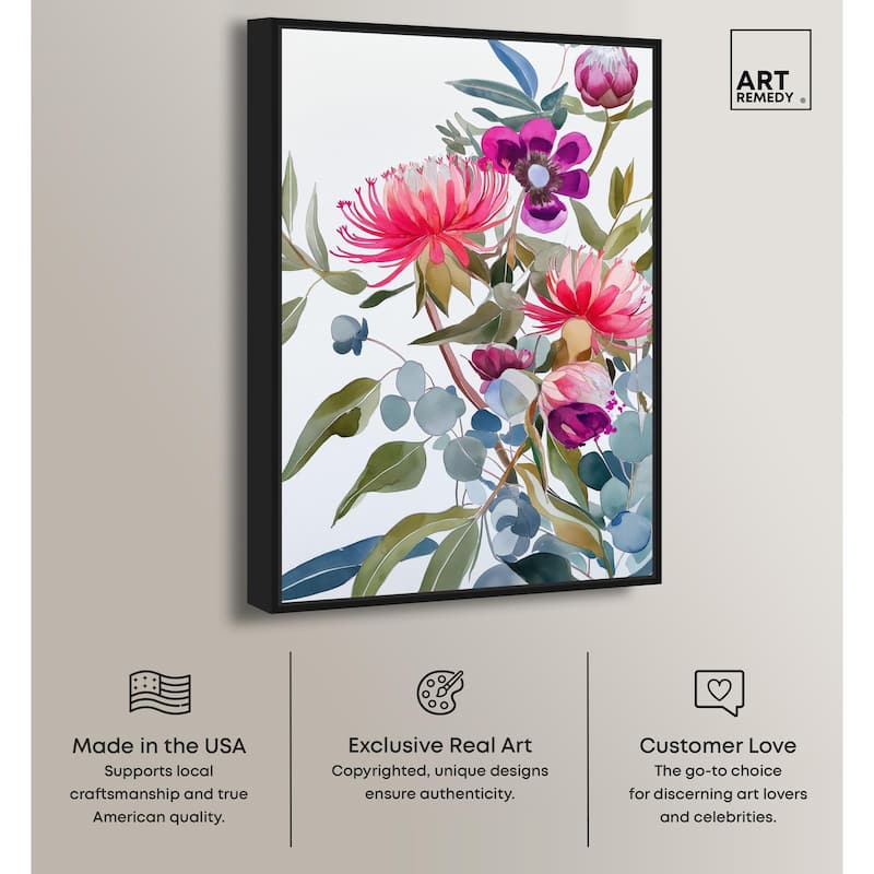 Watery Petals II Canvas by Art Remedy