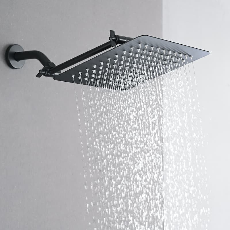 YASINU 10 inch Rain Shower Head with Adjustable Arm