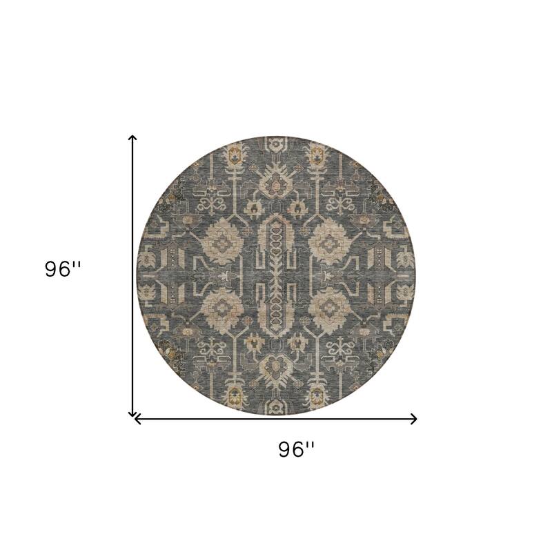 HomeRoots Oriental Traditional Rectangle Outdoor Rug