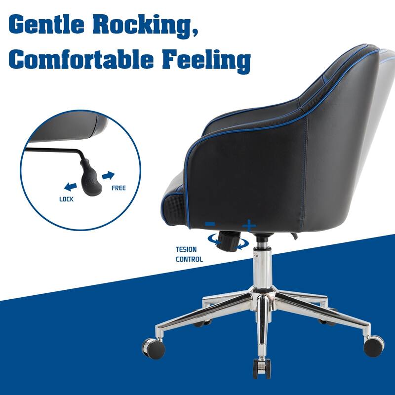 Costway Office Chair Task Desk Swivel Adjustable Height w/ Massage