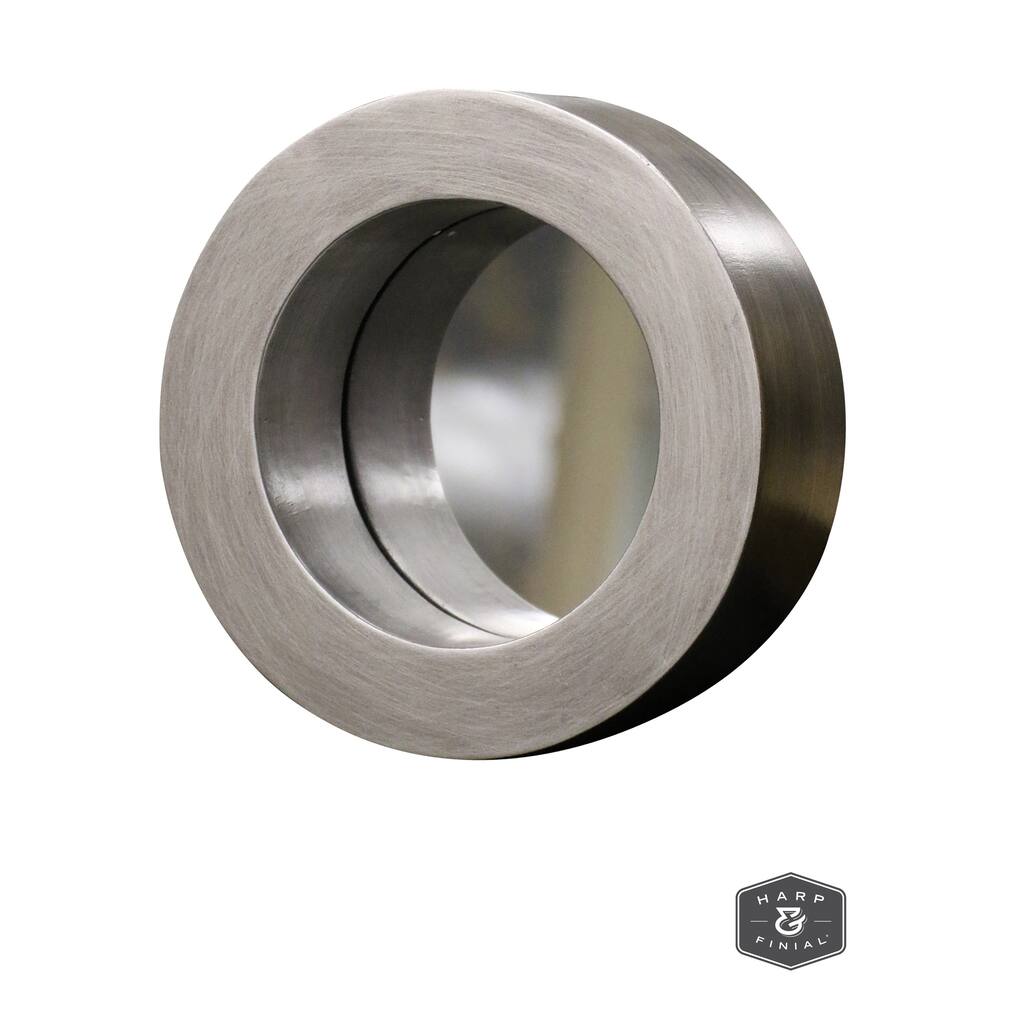 Harp & Finial Cane 10.25-inch Plain Beveled Glass Mirror - Silver Wood Frame