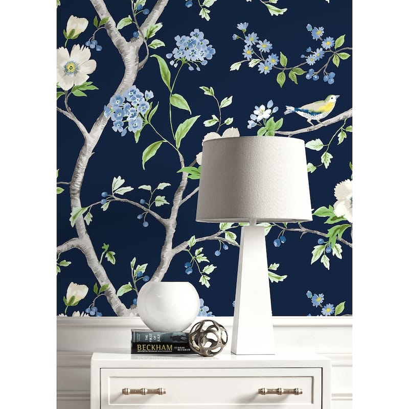 Luxe Haven Floral Trail Peel and Stick Wallpaper