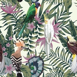 Shop Exotic Birds Removable Wallpaper 10 Ft H X 24 Inch W