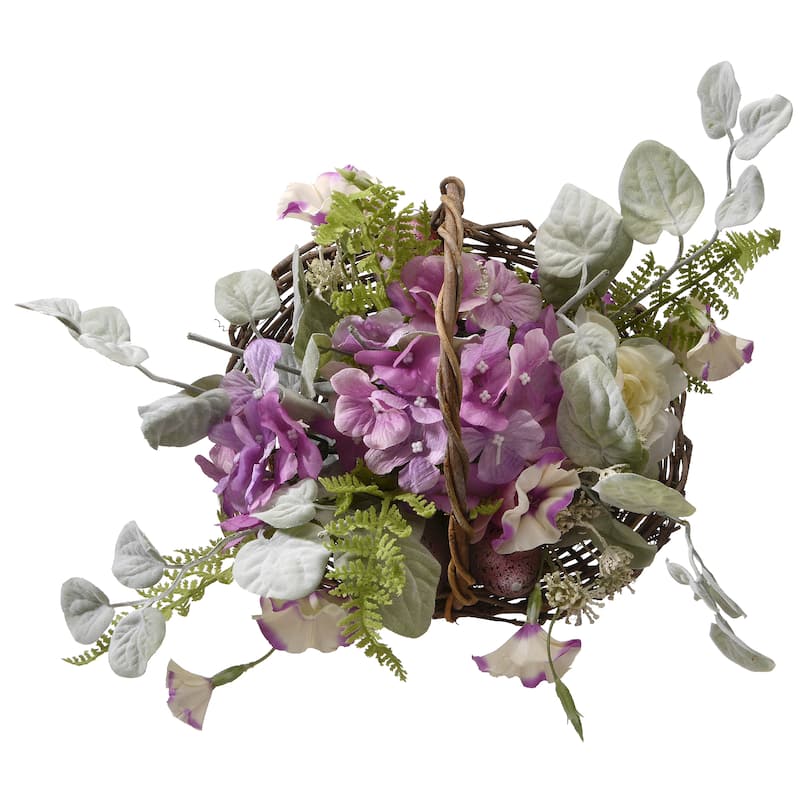 National Tree Company 16 in. Spring Decorated Basket