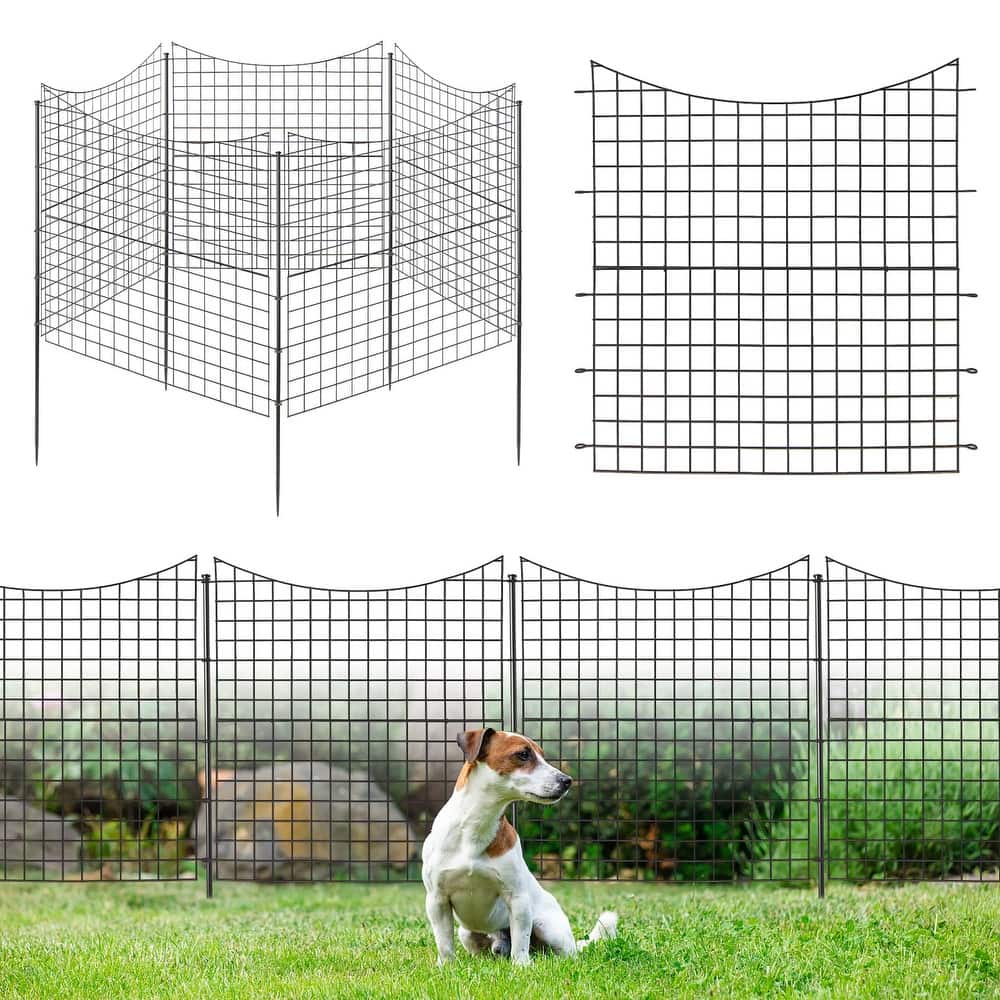 Costway 39'' Tall Outdoor Animal Barrier Decorative Garden Fence with - See Details