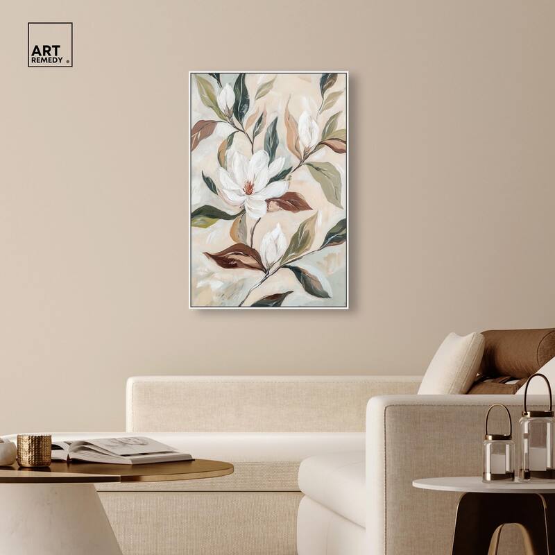 Soft Magnolia I Canvas by Art Remedy