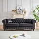 preview thumbnail 10 of 29, Oaks Aura 85.5in. Modern Fabric Chesterfield Sofa with Rolled Arms, 3 Seater Sofa with Button Design and 2 Cushions