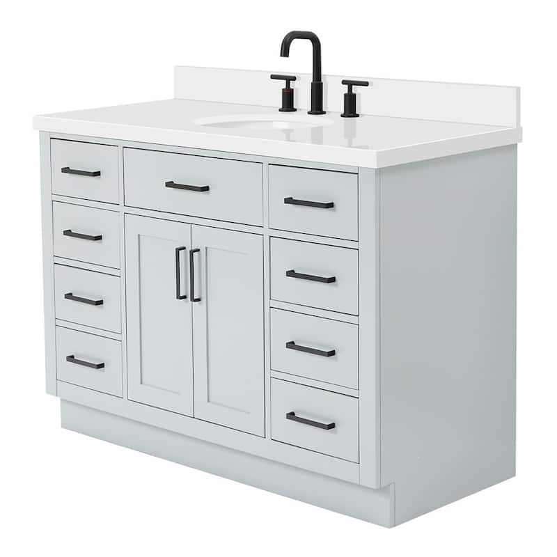 Ariel T049SWQOVO Hepburn 49" Free Standing Single Basin Vanity Set