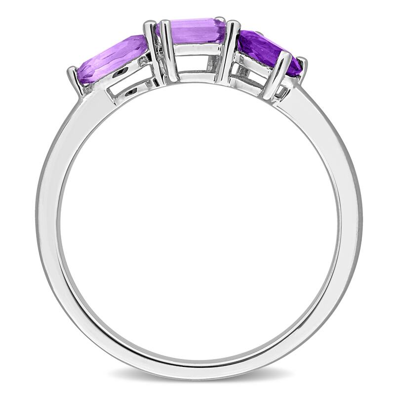 Miadora Multi-Gem Three Stone Ring Sterling Silver