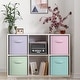 preview thumbnail 4 of 10, Sorbus Kids & Nursery Collapsible Cube Fabric Storage Bins (10.5" x 10.5"), 4 Pack, (Pastel Colors)