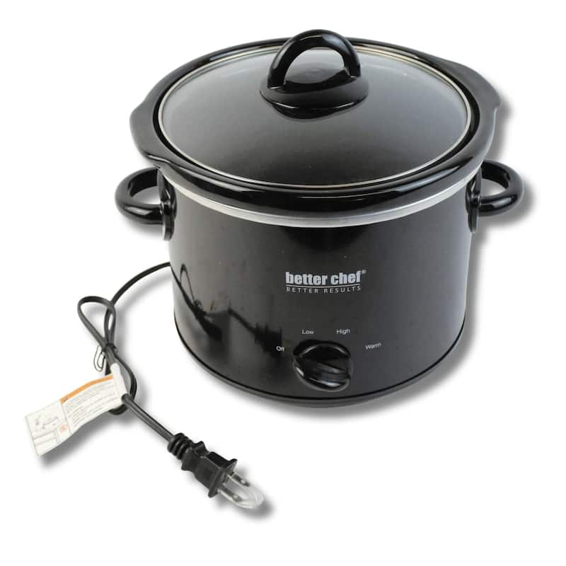 Better Chef 3-Quart Round Slow Cooker with Removable Stoneware Crock