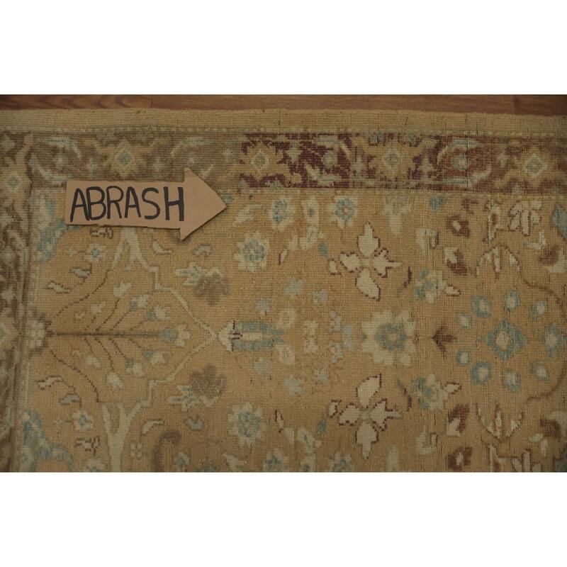 Hand Knotted Oriental 100% Wool Carpet Traditional All-Over Brown Ziegler Area Rug - 3' 9'' X 2' 0''