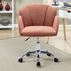 preview thumbnail 1 of 8, Modern Swivel Office Chair with Casters, Adjustable Lift Height, Pink Pink