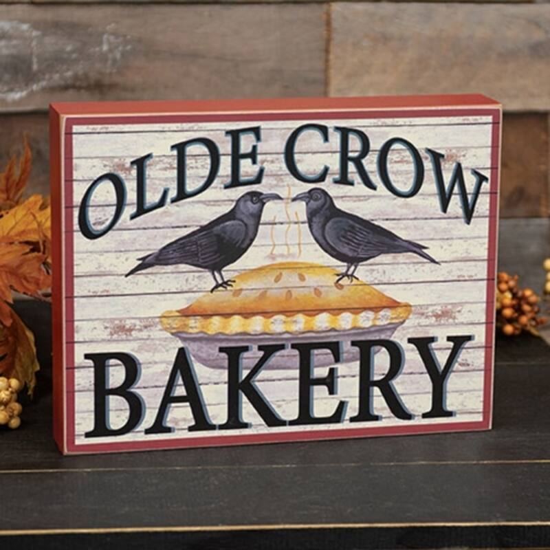 Olde Crow Bakery Box Sign Rustic Country Wall Decor - 13.50" x 2" x 10.25"