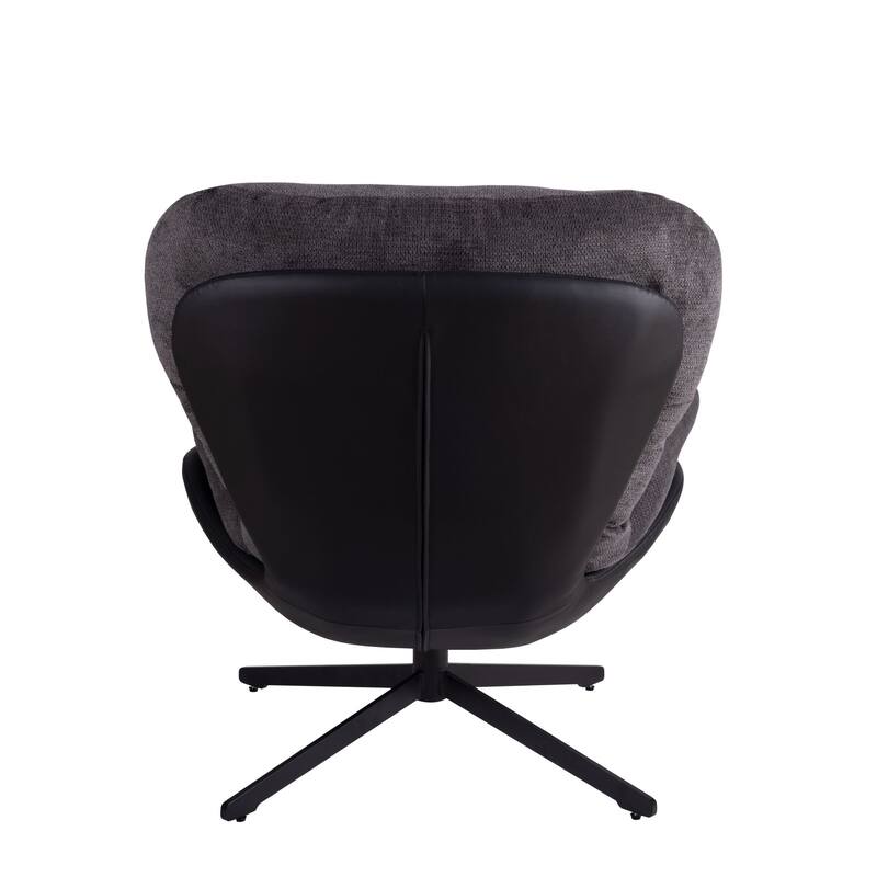 32.25" Chenille Swivel Lounge Chair