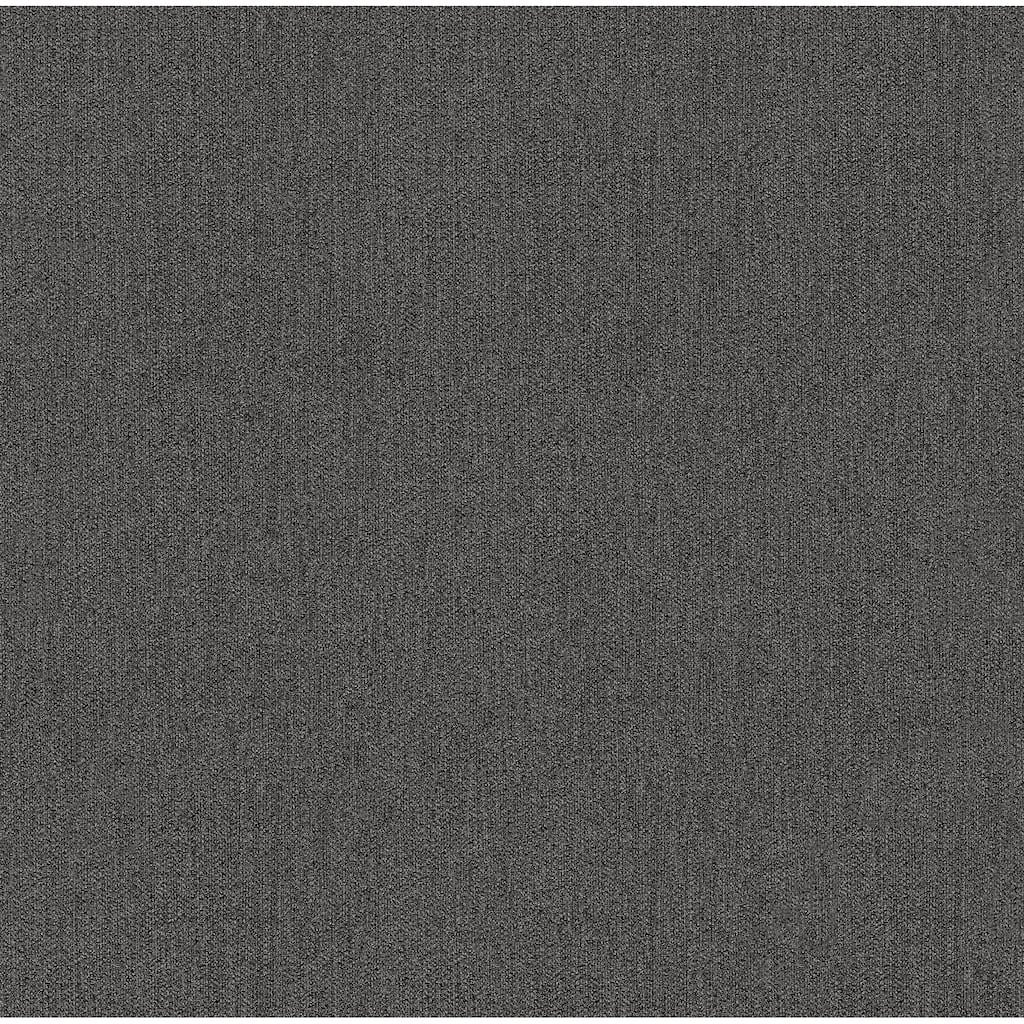 A-Street Prints Sydney Charcoal Faux Linen Wallpaper