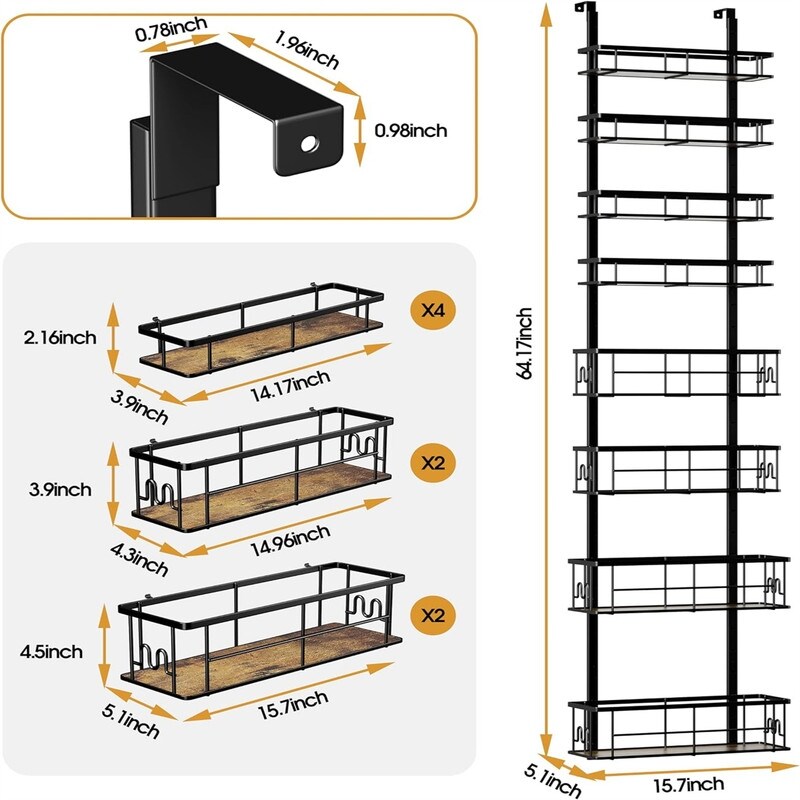 Over the Door Spice Rack Organizer Pantry 8Tier On Sale Bed Bath Beyond 40525758