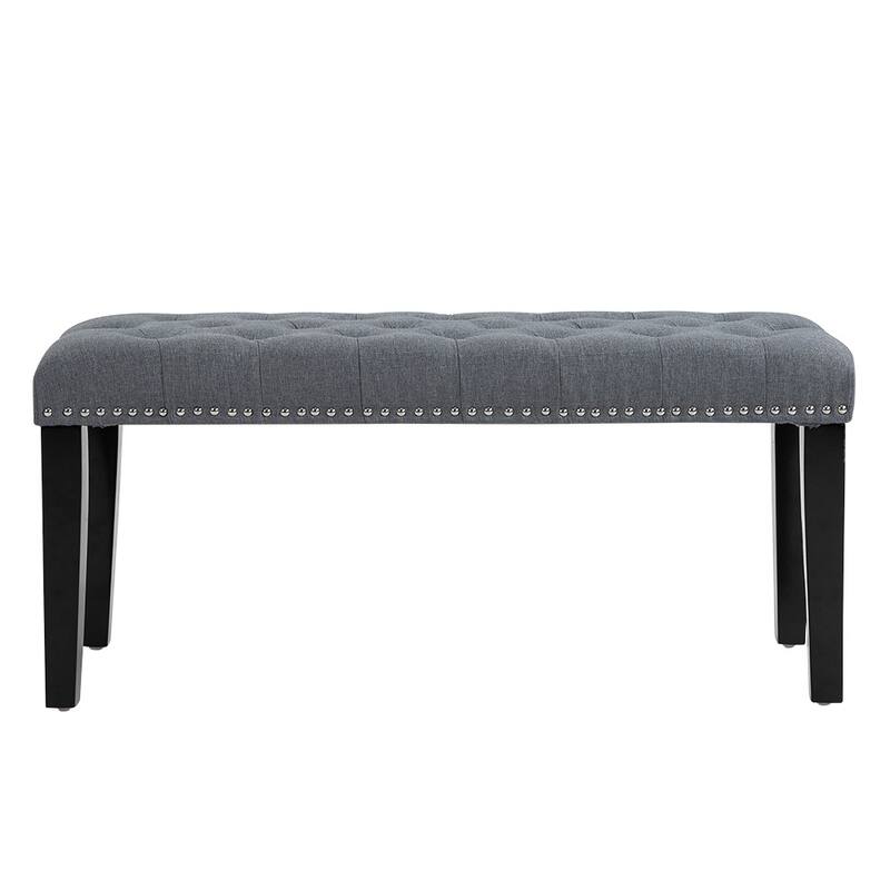 Maypex 38 in. Upholstered Bench - Grey