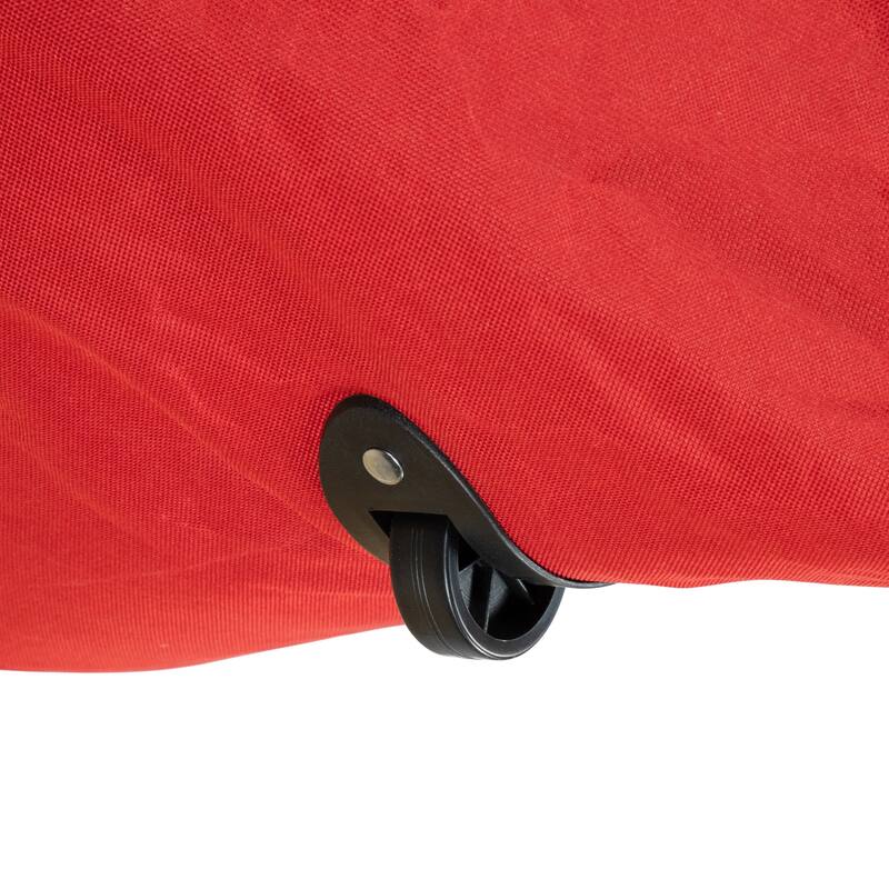 57" Red Artificial Christmas Tree Rolling Storage Bag For Trees Up to 9ft