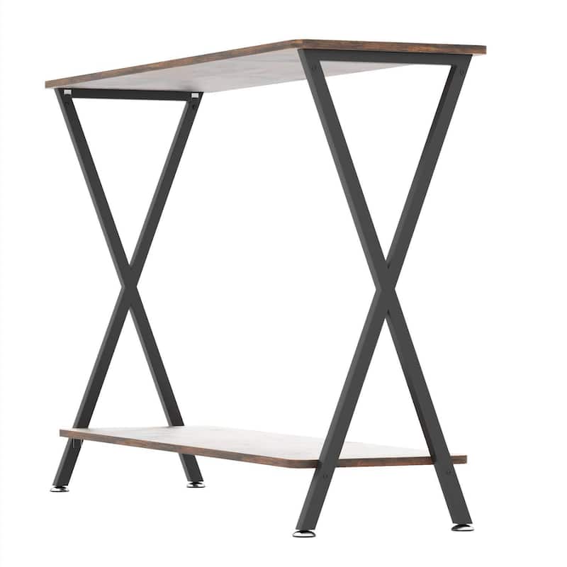 33.5" Narrow Sofa Table with Storage Shelf