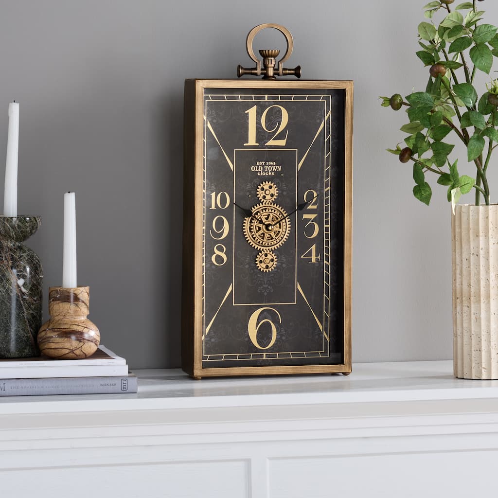 SEI Furniture Maximilian Vertical Wall Clock - 10"W x 3"D x 21"H