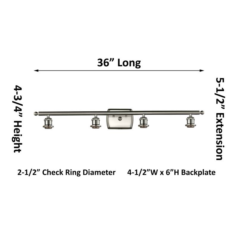 Innovations Lighting Endless Possibilities Ballston - Brookhaven Globe - 4 Light 38" Bath Vanity Light