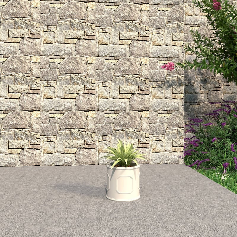 Meadow Round Fiberstone and MGO Clay Planter with Drainage for Indoor Outdoor Home Office Yard Patio Porch Decor